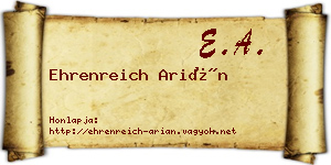 Ehrenreich Arián névjegykártya